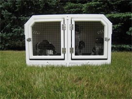 2 Dog Travel Kennel w/ center divider/floor grates